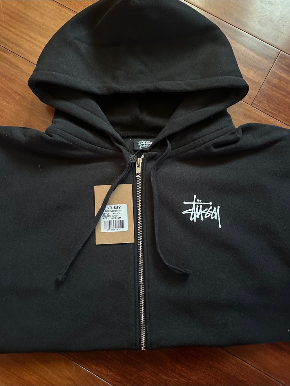 Stussy Black Zip Up